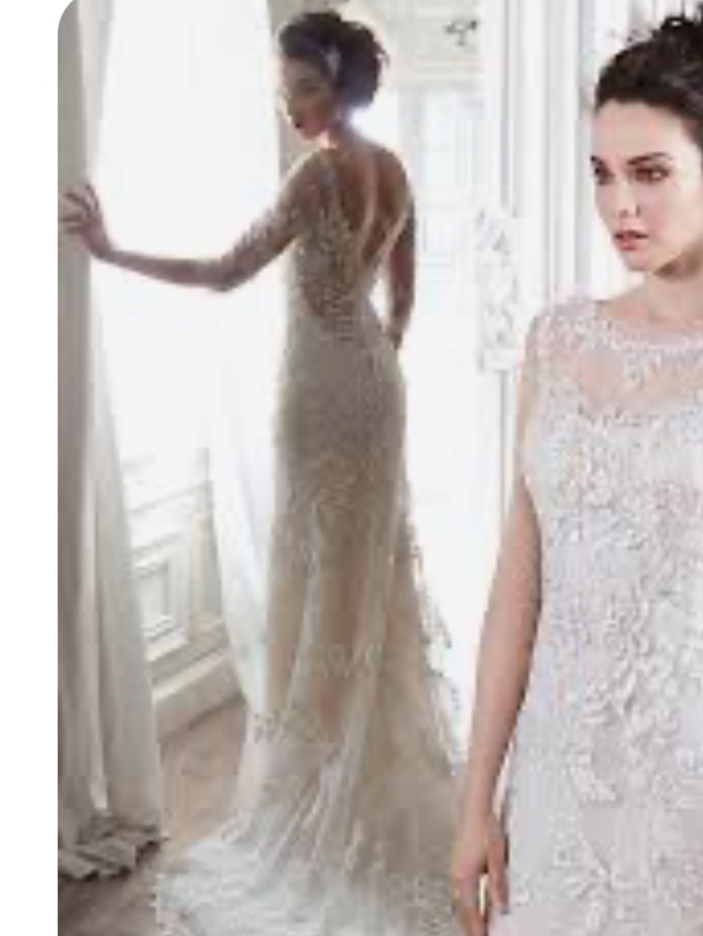 Maggie Sottero Ivory Beaded Lace Wedding Gown w/French Bustle